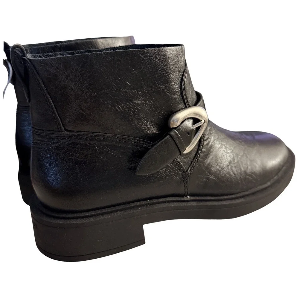 NEW Aerosoles Women's Leather Gill Ankle Boot Black Size 9M